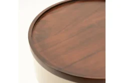 Bijzettafel Taupe 250338 Tondo