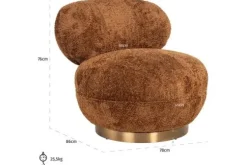 Draaifauteuil 212218 Lovely Cinnamon Jace
