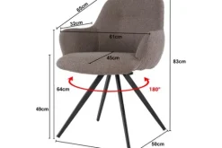 Eetkamerstoel Boucle Brown Doreen