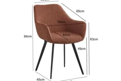 Eetkamerstoel Boucle Leaf Brown Luca