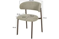 Eetkamerstoel Walnut Micah