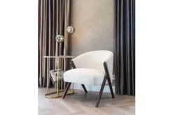 Fauteuil 211290 White Bouclé Mia