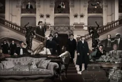 Glasschilderij Mafia Zwart Wit