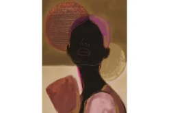 Glasschilderij Silhouette Lady