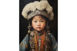 Glasschilderij Traditional Child