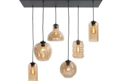 Hanglamp Goud Amberglas Fantasy