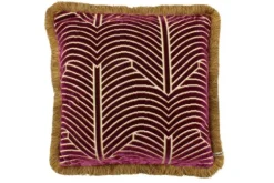 Sierkussen Pink + Fringe Dark Gold Otto | Claudi