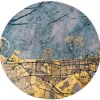 Vloerkleed Gold Sea 9698 rond | Dubai Cities | Louis de Poortere