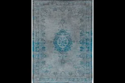 Vloerkleed Grey Turquoise 8255 Fading World Medallion | Louis de Poortere