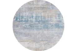 Vloerkleed Long Island Blue 8718 Atlantic Streaks | Louis de Poortere