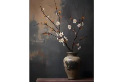 Wandkleed Dark Blossom Vase
