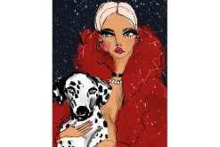 Wandkleed Dotted Doggy