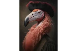 Wandkleed Flamingo